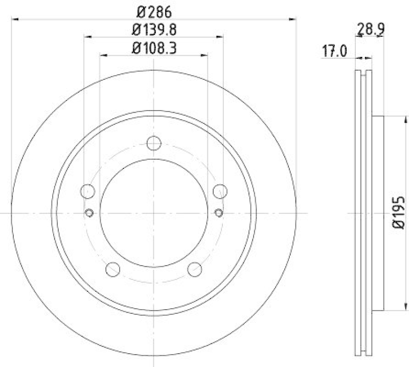 HELLA 8DD 355 111-791 Bremsscheibe für SUZUKI