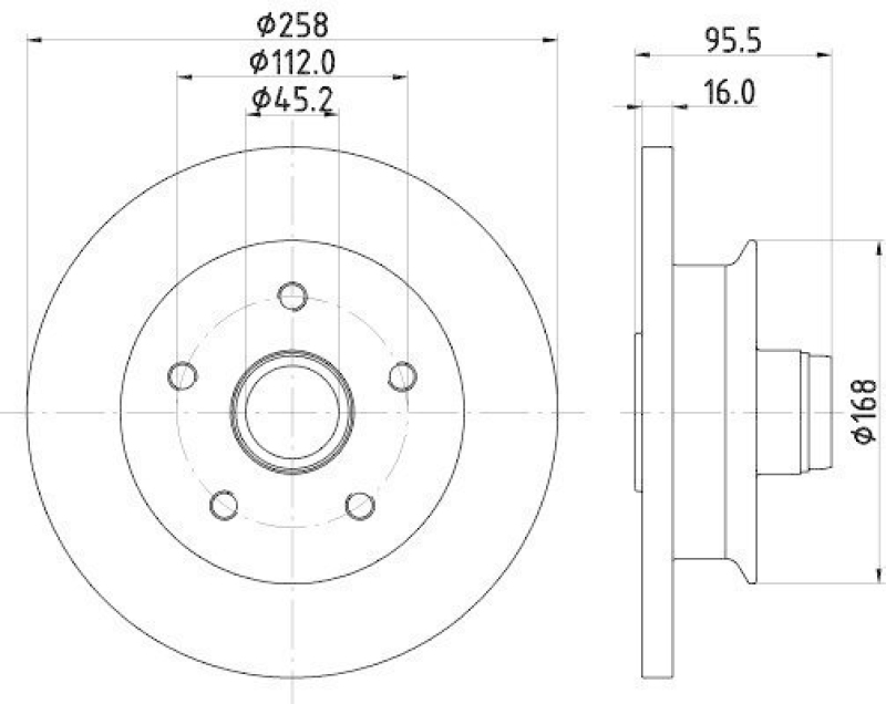 HELLA 8DD 355 102-361 Bremsscheibe