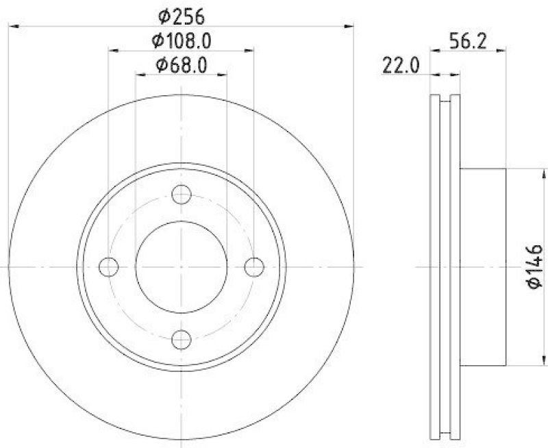 HELLA 8DD 355 102-431 Bremsscheibe 53938