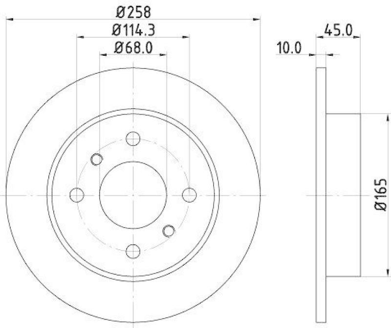 HELLA 8DD 355 102-661 Bremsscheibe