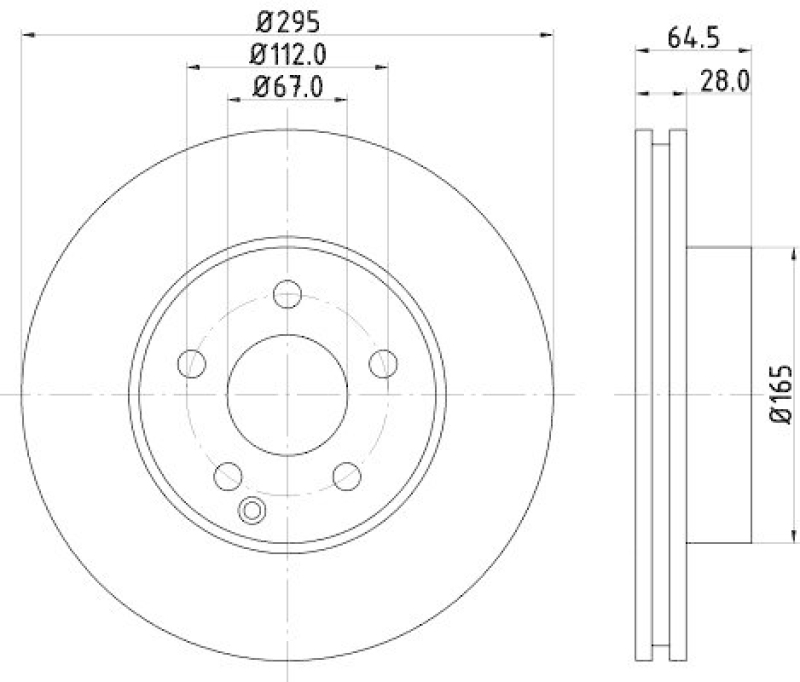 HELLA 8DD 355 114-201 Bremsscheibe für MB