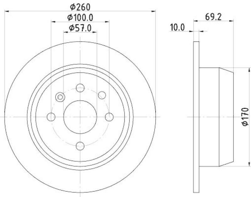 HELLA 8DD 355 102-731 Bremsscheibe 52408