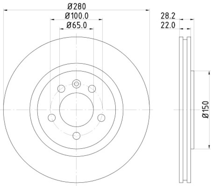 HELLA 8DD 355 102-741 Bremsscheibe