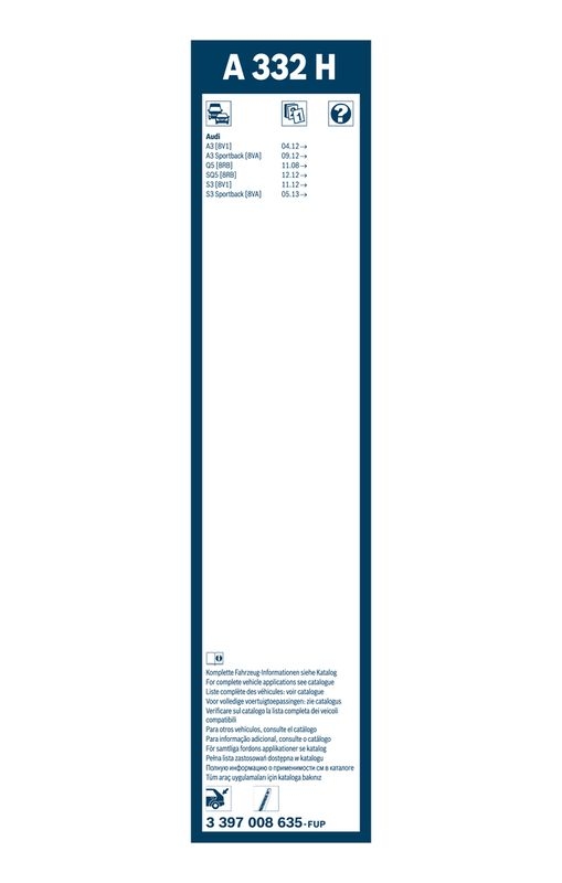 B-Ware BOSCH 3 397 008 635 Wischblatt A332H Aerotwin Scheibenwischer 330 mm hinten