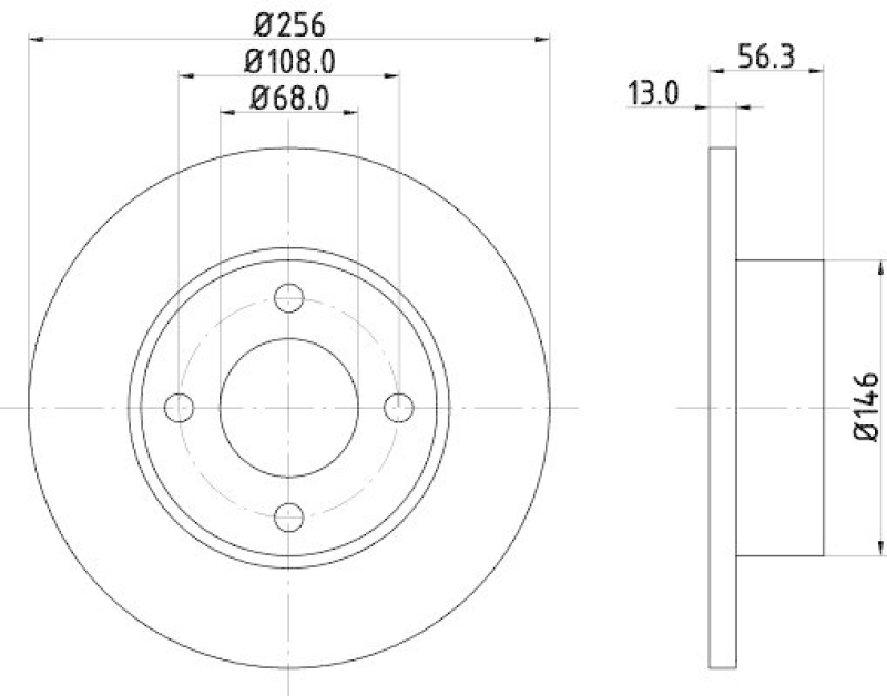 HELLA 8DD 355 102-841 Bremsscheibe für AUDI