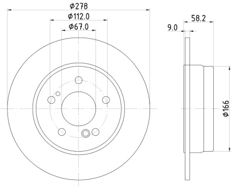 HELLA 8DD 355 102-861 Bremsscheibe 52111