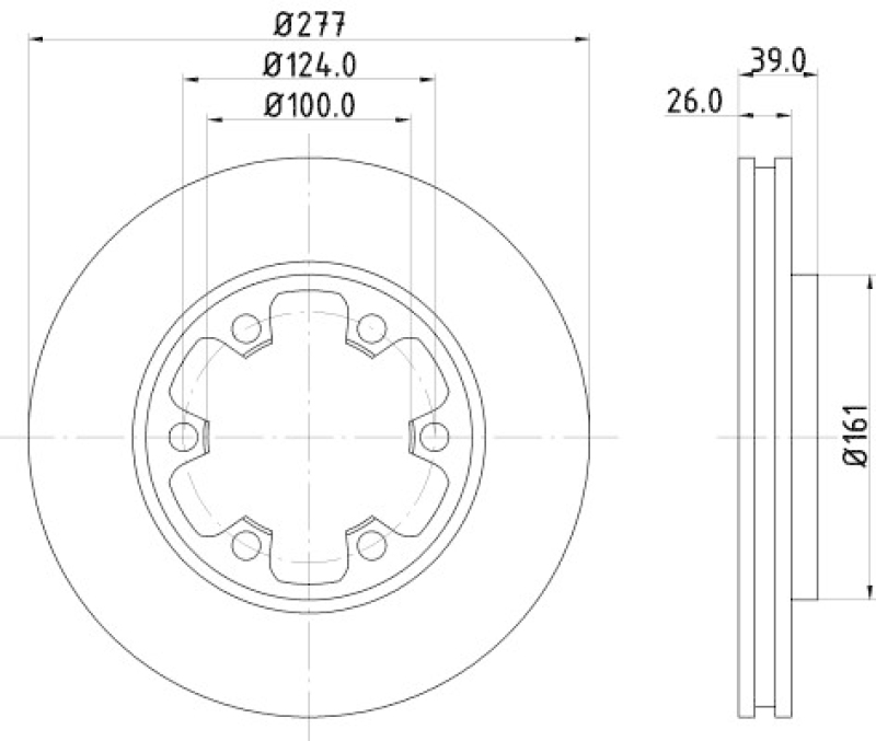 HELLA 8DD 355 102-921 Bremsscheibe