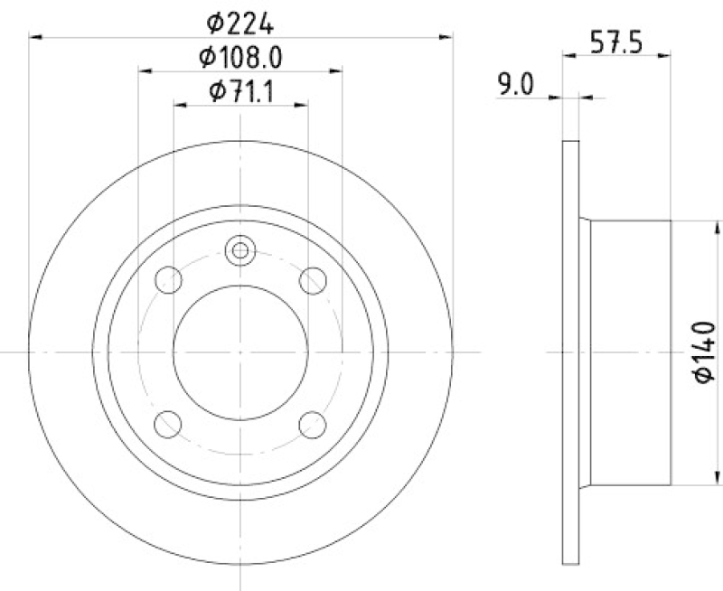 HELLA 8DD 355 103-011 Bremsscheibe 50614