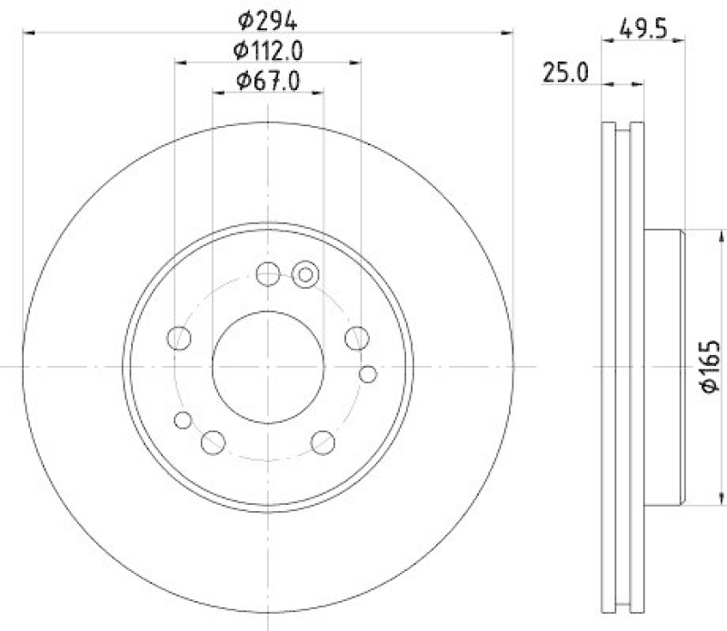 HELLA 8DD 355 103-031 Bremsscheibe 52128