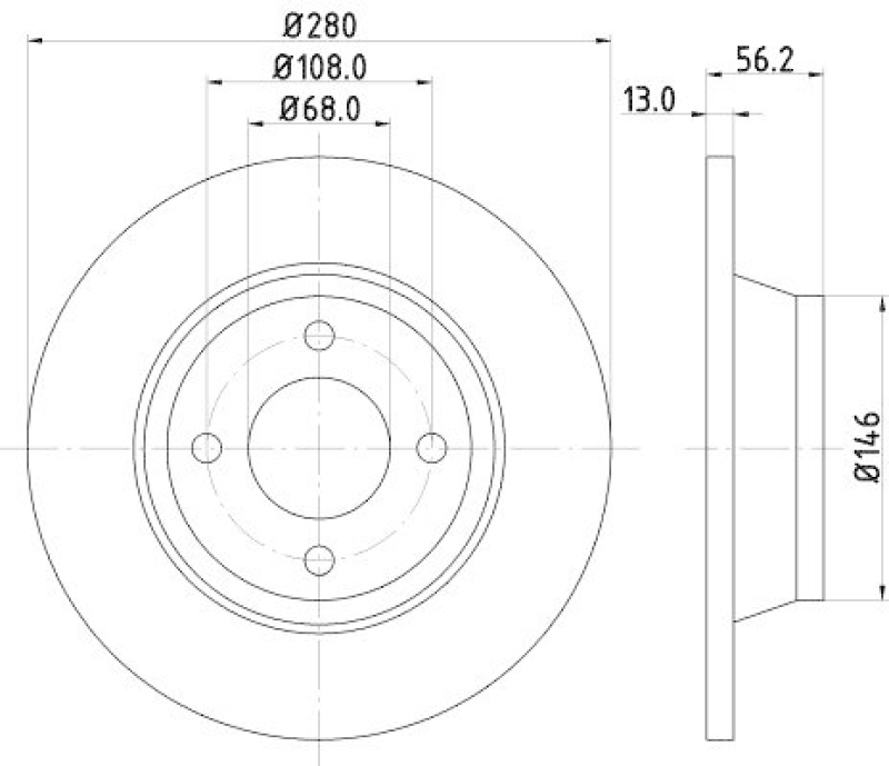 HELLA 8DD 355 103-071 Bremsscheibe