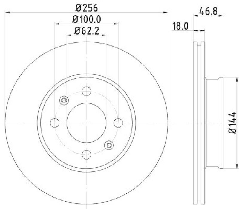 HELLA 8DD 355 116-561 Bremsscheibe für HYUNDAI