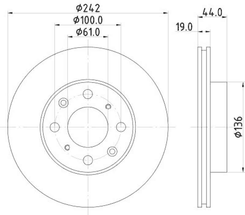 HELLA 8DD 355 103-101 Bremsscheibe 51113