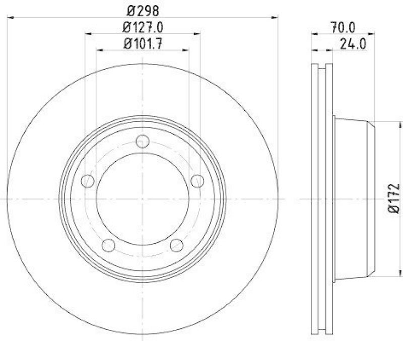 HELLA 8DD 355 103-161 Bremsscheibe 52913