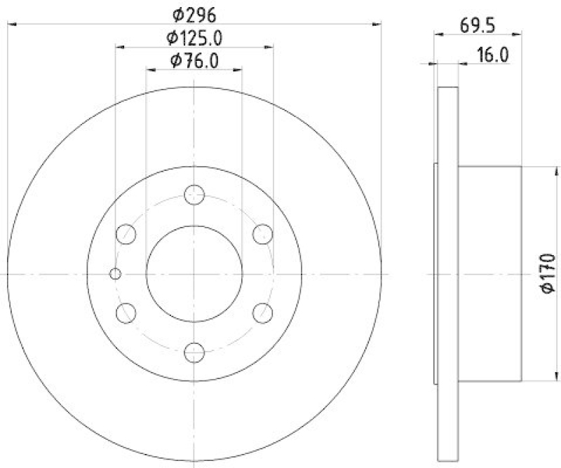 HELLA 8DD 355 117-171 Bremsscheibe für IVECO