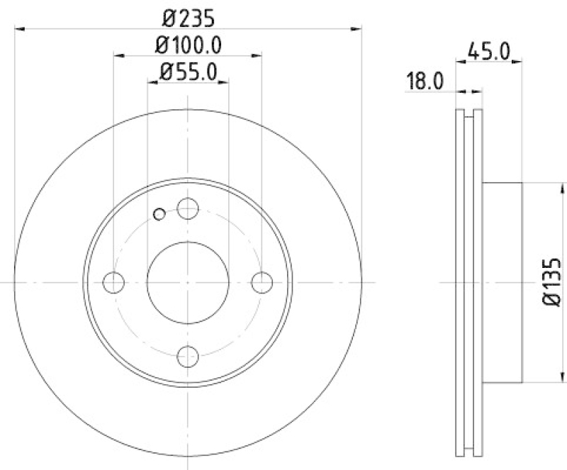 HELLA 8DD 355 103-171 Bremsscheibe