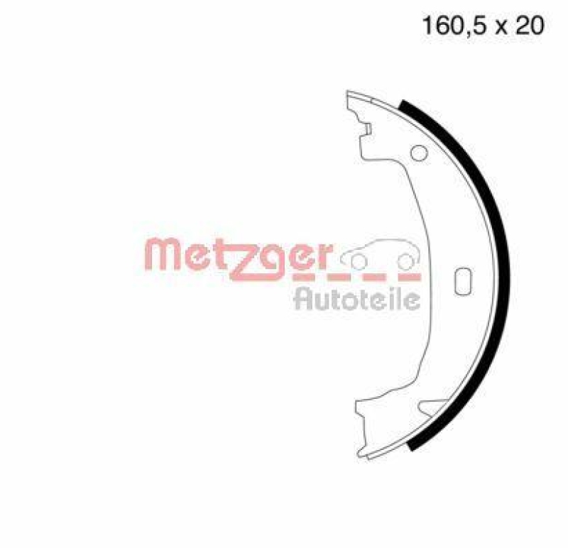 METZGER KR 780 Bremsbackensatz, Feststellbremse