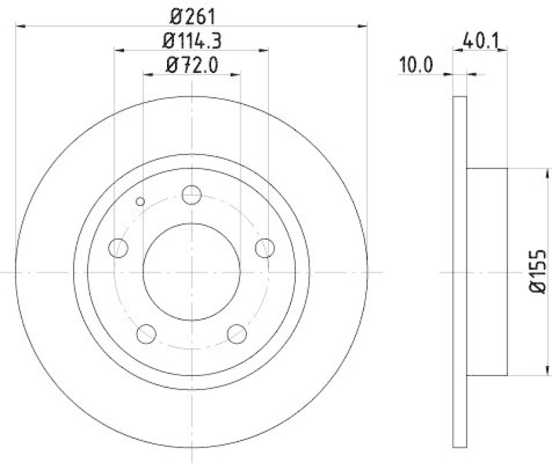 HELLA 8DD 355 103-231 Bremsscheibe für MAZDA/FORD USA