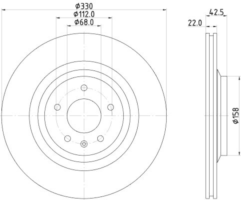 HELLA 8DD 355 117-721 Bremsscheibe für AUDI A6 Allroad (4FH/C6)