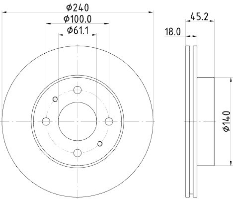 HELLA 8DD 355 103-331 Bremsscheibe 52325