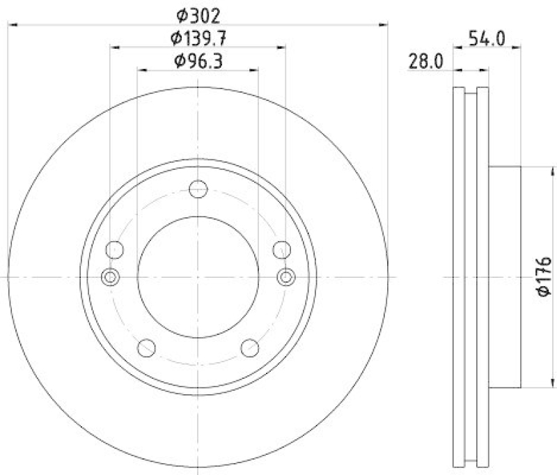 HELLA 8DD 355 118-081 Bremsscheibe für KIA SORENTO I (JC)