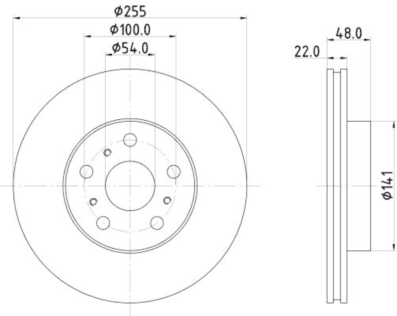 HELLA 8DD 355 103-581 Bremsscheibe für TOYOTA