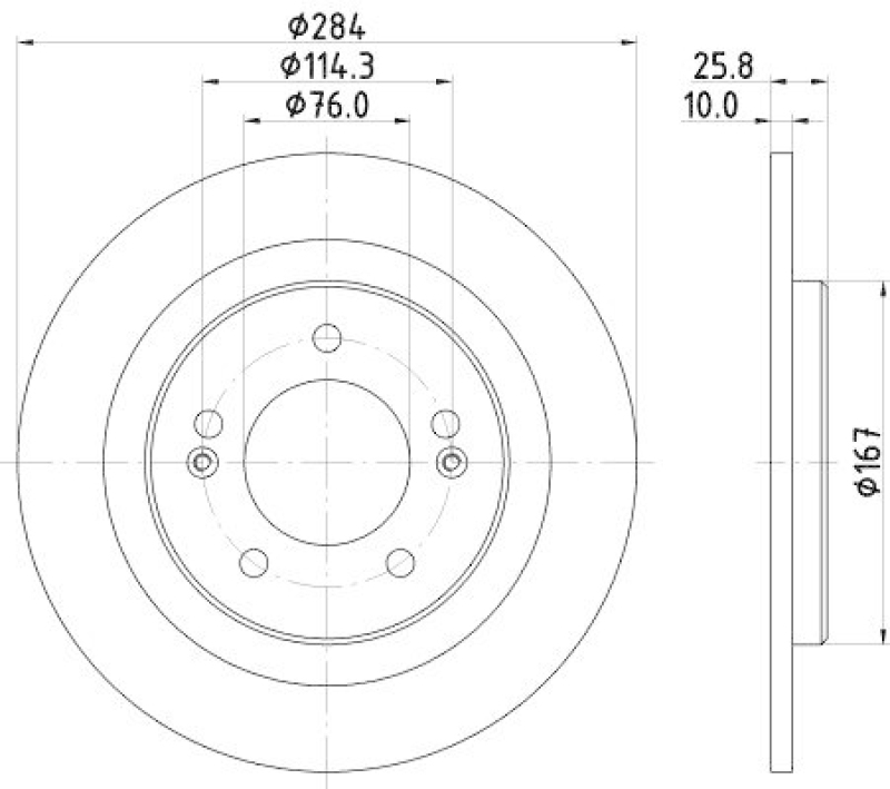 HELLA 8DD 355 118-361 Bremsscheibe für HYUNDAI/KIA