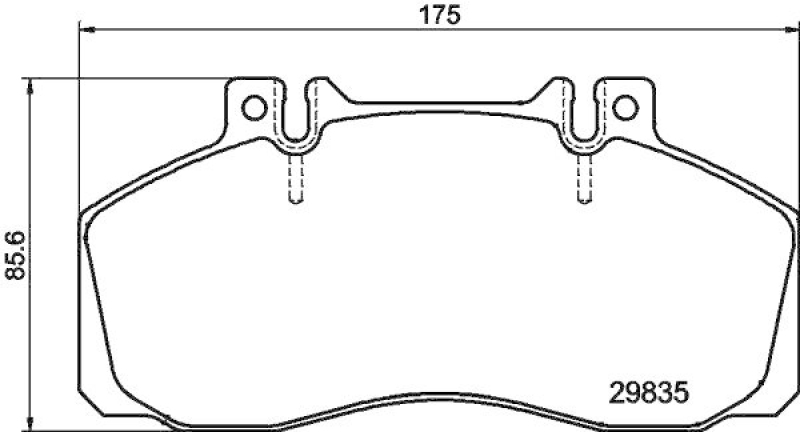 HELLA 8DB 355 005-311 Bremsbelagsatz, Scheibenbremsbelag für MB