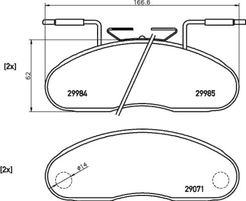 HELLA 8DB 355 005-341 Bremsbelagsatz, Scheibenbremsbelag für RENAULT TRUCKS