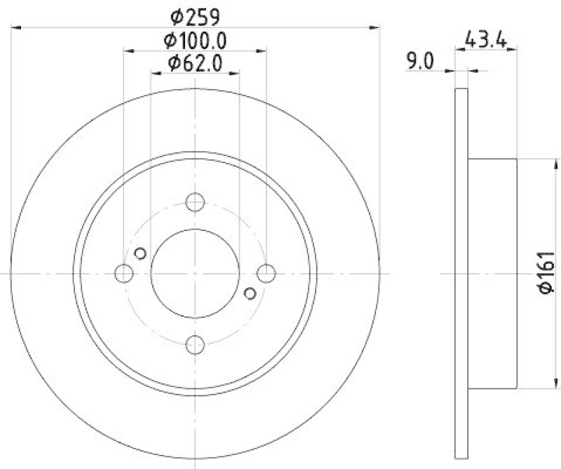 HELLA 8DD 355 118-511 Bremsscheibe für SUZUKI SWIFT IV (FZ, NZ)