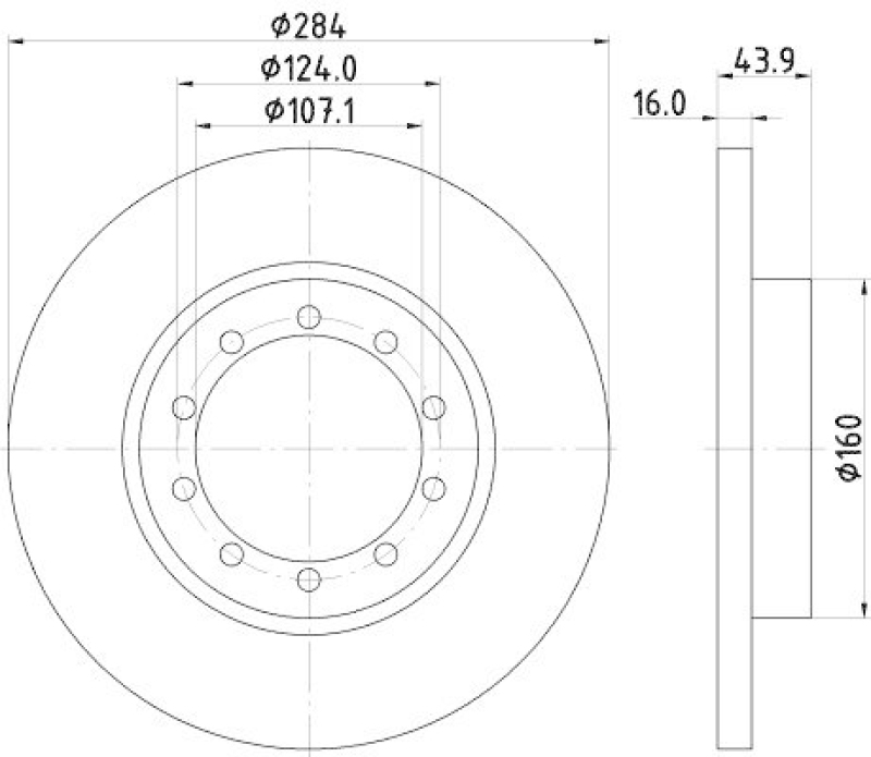 HELLA 8DD 355 118-521 Bremsscheibe für FORD