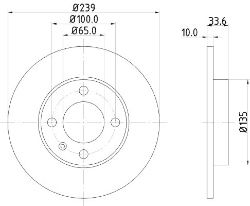 HELLA 8DD 355 104-191 Bremsscheibe für VW/SEAT