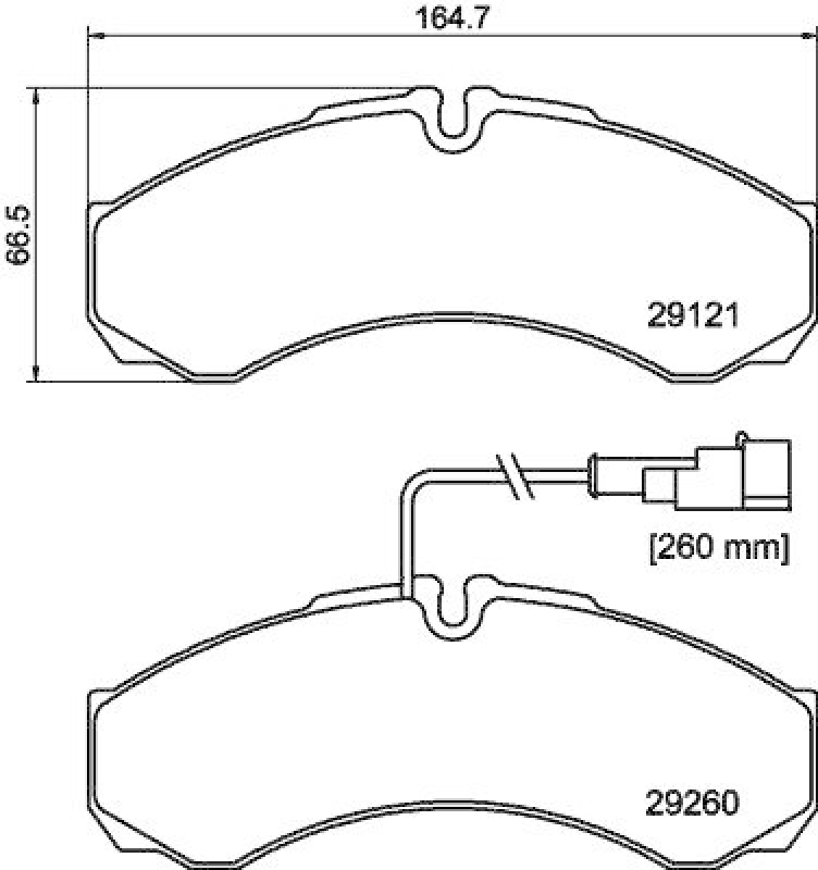 HELLA 8DB 355 005-431 Bremsbelagsatz, Scheibenbremsbelag für IVECO/NISSAN