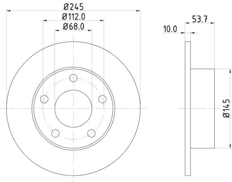 HELLA 8DD 355 118-581 Bremsscheibe für AUDI