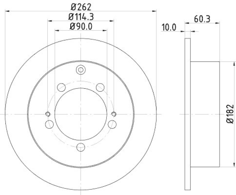 HELLA 8DD 355 118-661 Bremsscheibe für MITSU.