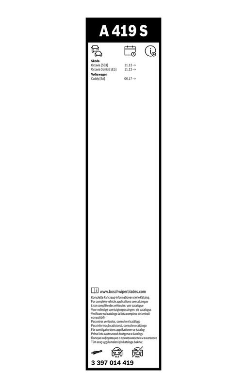 B-Ware BOSCH 3 397 014 419 Wischblatt A419S Aerotwin Scheibenwischer 600/450 mm vorne