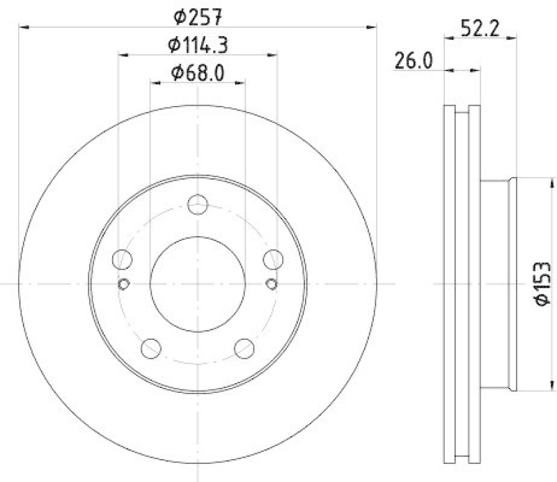 HELLA 8DD 355 104-561 Bremsscheibe 50206