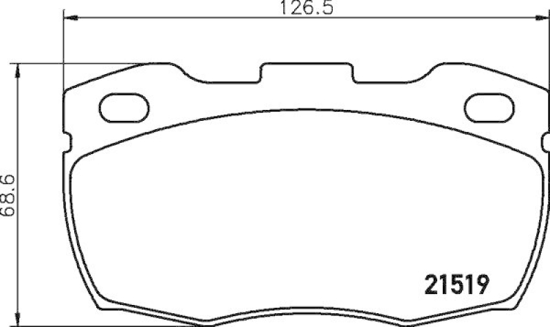 HELLA 8DB 355 005-861 Bremsbelagsatz, Scheibenbremsbelag für LANDROVER