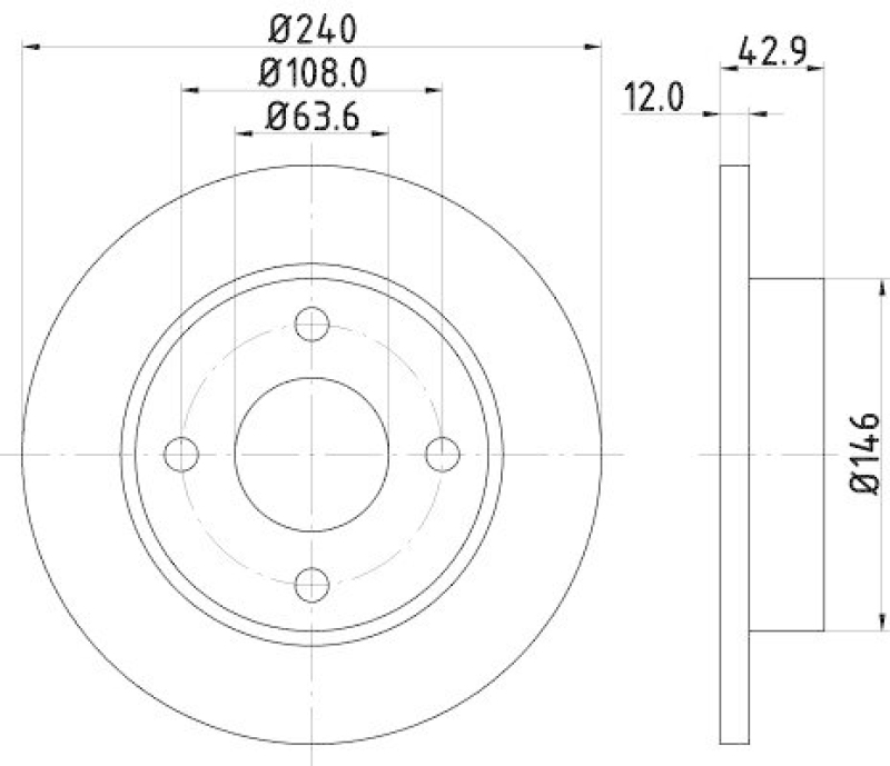 HELLA 8DD 355 104-631 Bremsscheibe für FORD/MAZDA