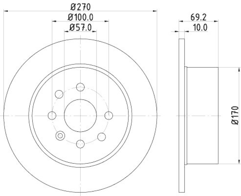 HELLA 8DD 355 104-661 Bremsscheibe für OPEL