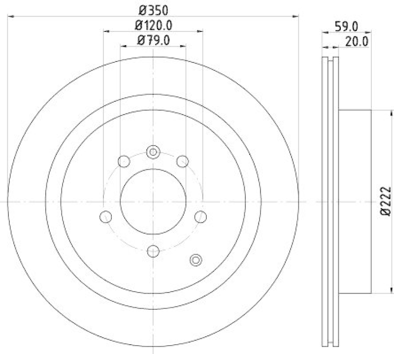 HELLA 8DD 355 118-781 Bremsscheibe für LANDROVER