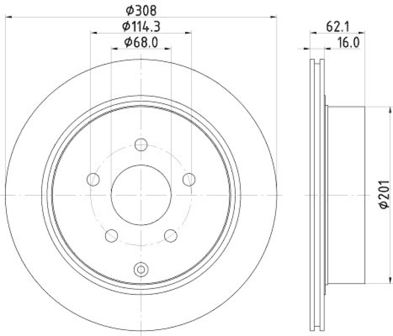 HELLA 8DD 355 118-811 Bremsscheibe für NISSAN/INFINITI