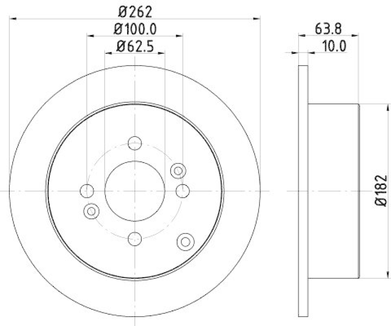 HELLA 8DD 355 118-851 Bremsscheibe für HYUNDAI/KIA