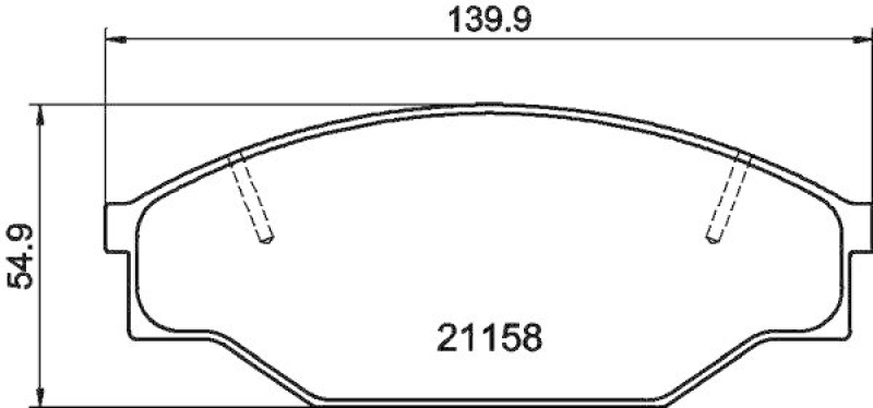 HELLA 8DB 355 006-121 Bremsbelagsatz, Scheibenbremsbelag für VW/TOYOTA