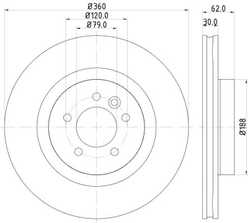 HELLA 8DD 355 118-871 Bremsscheibe für LANDROVER