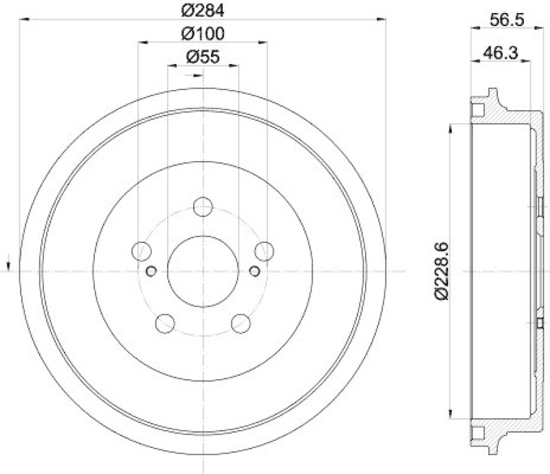 HELLA 8DT 355 303-091 Bremstrommel