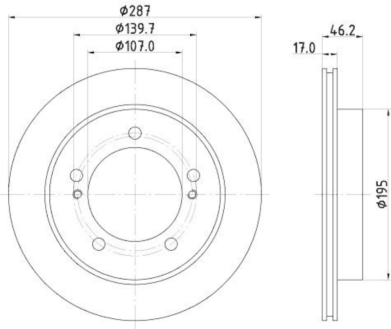 HELLA 8DD 355 104-771 Bremsscheibe 50211