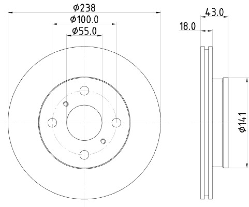 HELLA 8DD 355 104-781 Bremsscheibe 50212