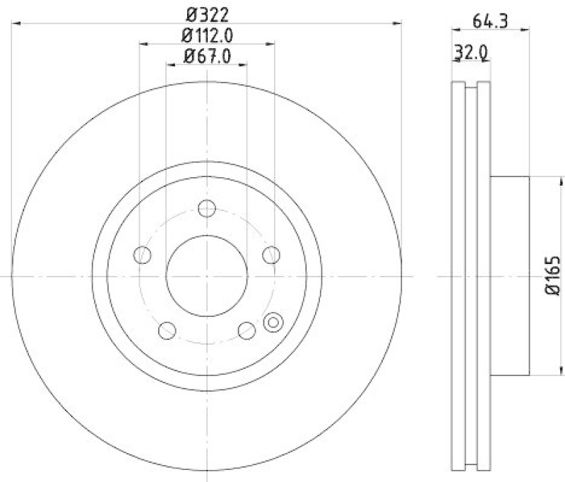 HELLA 8DD 355 118-931 Bremsscheibe für MB