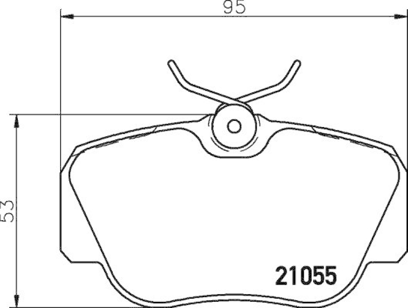 HELLA 8DB 355 006-181 Bremsbelagsatz, Scheibenbremsbelag für MB 190 (W201)