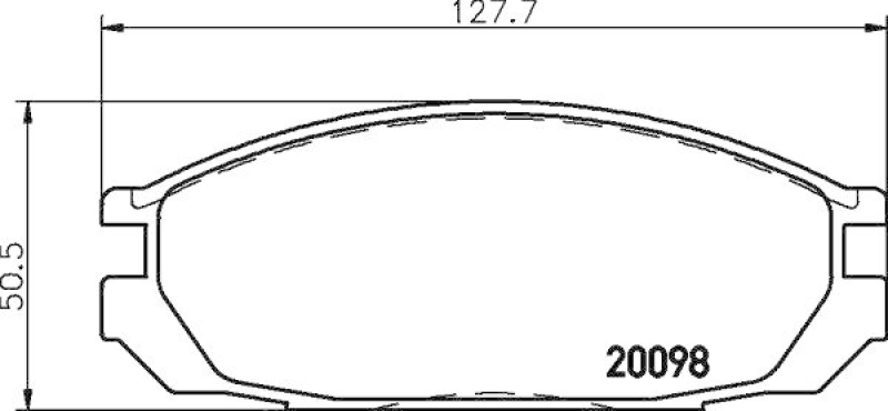 HELLA 8DB 355 006-251 Bremsbelagsatz, Scheibenbremsbelag für NISSAN